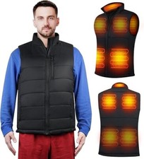 Giacca Gilet Riscaldato Uomo Donna Giubbotto 10Ah Moto Escursionismo Ciclismo