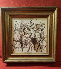 Disegno Antico. Antonio Valente,china su carta; firmato e datato; cm 30x30