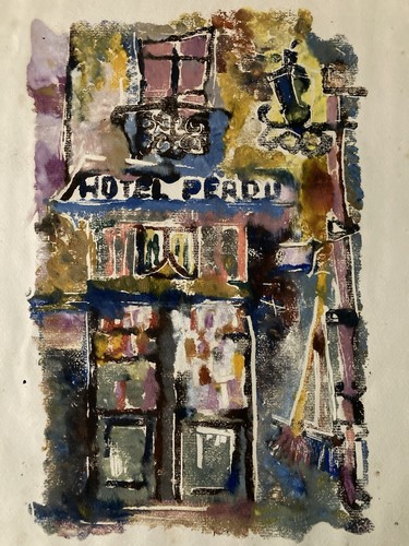 Bella pittura 1956 guazzo - bella,