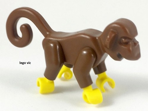 Lego 2550c01 monkey - lego, brown