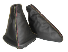 CUFFIA CAMBIO e FRENO per FIAT GRANDE PUNTO EVO 06 in VERA PELLE CUCITURE ABARTH