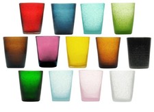 MEMENTO SET 6 BICCHIERI ACQUA 30 CL IN VETRO SOFFIATO COLORATO - GLASS