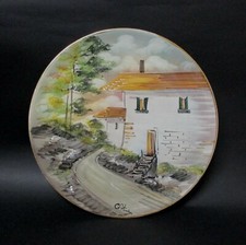 ✅ GRANDE PIATTO ARTISTICO IN CERAMICA DIPINTO FIRMATO EPOCA 1960 ANTIQUE - 2016