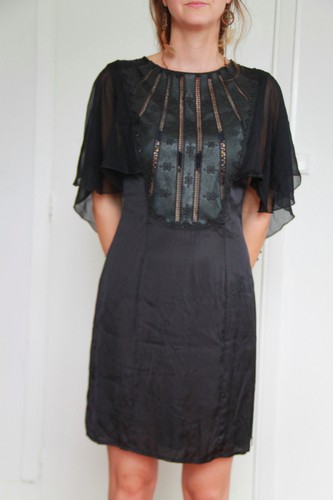Robe satin nera - robe, and