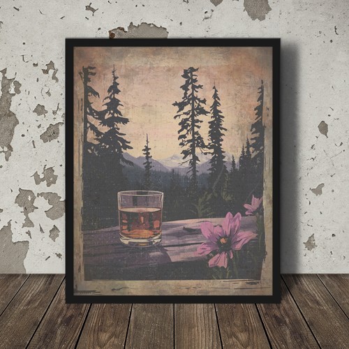 Vintage whiskey botanica wall - vintage,