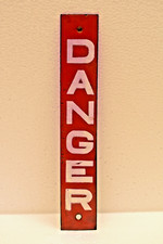 Enamel DANGER Plate Industrial Decor Vintage Porcelain Plaque Warning sign Old"4