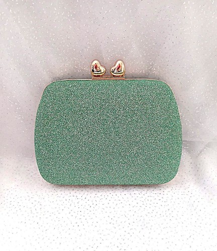 Pochette sera verde glitter - da,