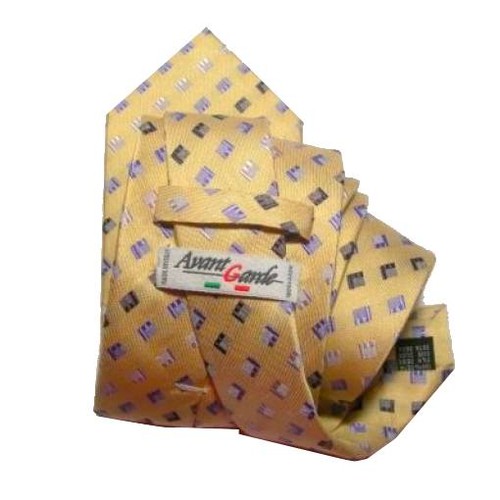 Cravatta sette pieghe gialla - pieghe,