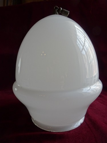 Plafoniera vintage vetro latte
