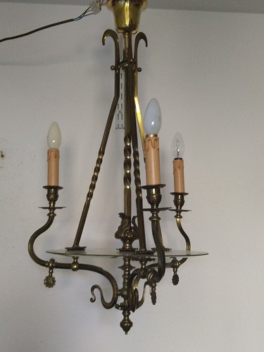 Plafoniera ottone lampada - plafoniera,
