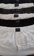 6 BOXER UOMO 100% COTONE MAGLINA APERTURA DAVANTI A BOTTONE NOVE NOVE