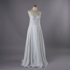 InterTex Abito da Sposa Second Hand Taglia 46 Impero e Pizzo Ricamato Italia