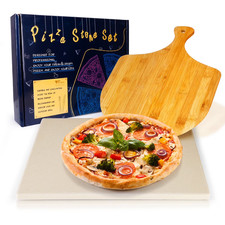 amzdeal Pizza Stone for Grill and Oven Pietra Refrattaria per Pizza forno