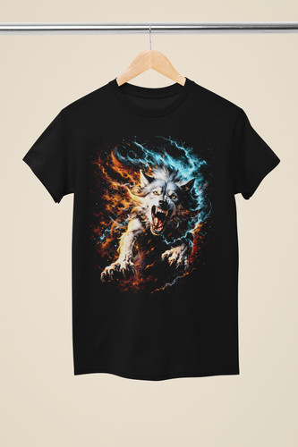 Shirt fire ice - ice, lightning