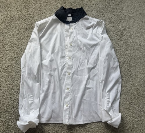 Camicia blusa scollo ricamato