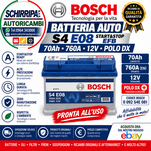 Batteria auto bosch - bosch,