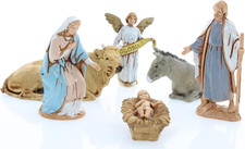 Natività 6 Soggetti per Presepe Da 6,5 Cm – MINI 6,5 – Scala 1:30 – Statuine Ind