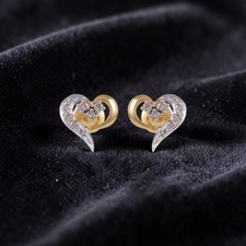 Orecchini cuore diamanti