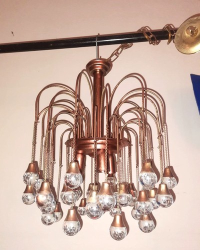 Lampadario sfere cristallo
