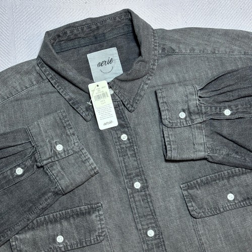Nuova camicia aerie denim con - nuova,
