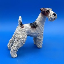 HARDIE ARNITA anni 50 FIGURINA SPAGHETTI CERAMICA DI UN CANE WIRE FOX TERRIER