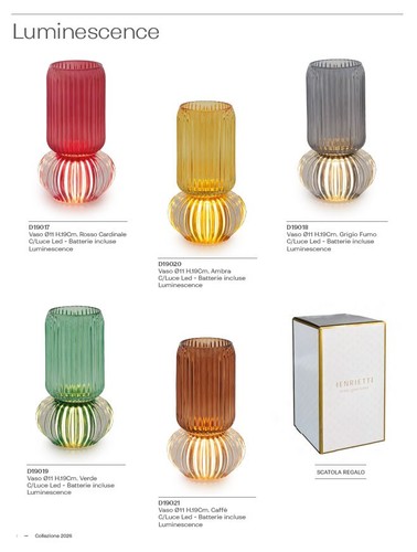 Vaso lampada in cristallo - vaso,