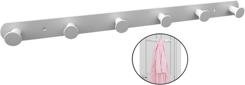 Attaccapanni muro bianco - bianco, 6