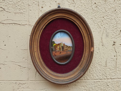Antica miniatura ovale dipinta - miniatura,