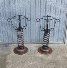 PORTAVASO LEGNO H.70 D.30-35 PORTAVASO FERRO BATTUTO ARTIGIANALE INTERNO ESTERNO