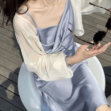 Donna Lucido Raso Slip Abito