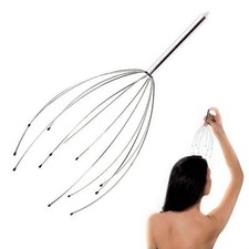 ANTI STRESS MASSAGGIATORE GRATTA TESTA CAPO MASSAGGIO CUOIO CAPELLUTO RELAX