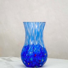 Vaso in Vetro di Murano Soffiato a Mano Alto 21 cm Elegance MurArt