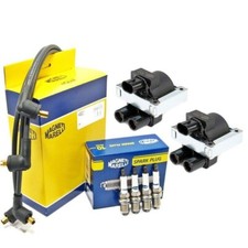 KIT ACCENSIONE BOBINE CANDELE CAVI FIAT PUNTO PANDA 500 1.1 1.2 LANCIA Y BENZINA