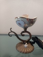 Lampada porcellana ottone - e,