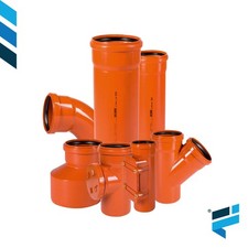 TUBI E RACCORDI PVC SN8 IN PLASTICA ROSSA A INNESTO CON GUARNIZIONE