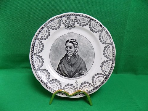Antique french porcelain plate - french,