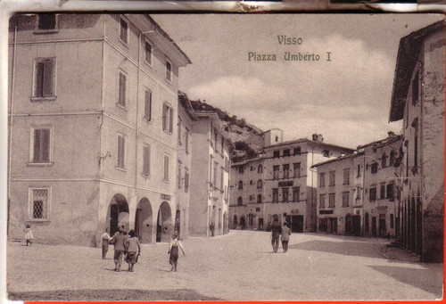 Cartolina visso viaggiata - ,