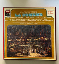 G. PUCCINI LA BOHEME COFANETTO 2 VINILI + LIBRETTO EMI GIGLI - POLI - BERRETTONI