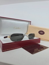 Occhiali Da Sole Cartier Demi Lune Decor Louis In Platino Anno 1987