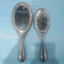 ARGENTERIA SET DA COLLEZIONE 2 SPECCHIETTI PUNZONE ARG.800 VINTAGE DESIGN RARO