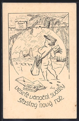 Cartolina artista piccolo - cartolina, d'artista
