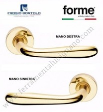 MANIGLIA ORO OTTONE LUCIDO PER PORTA BLINDATA INGRESSO PORTONI FINESTRE PEZZI 1