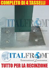 PIASTRA PER FISSAGGIO A TERRA PALETTO PALO QUADRO 50X50mm RECINZIONE PANNELLI