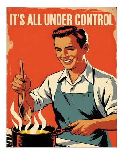 Cucina retrò arte parete - arte, da