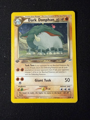 Pokémon tcg dark donphan - pokémon,