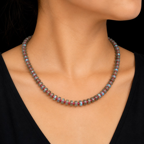 Collana perle disco