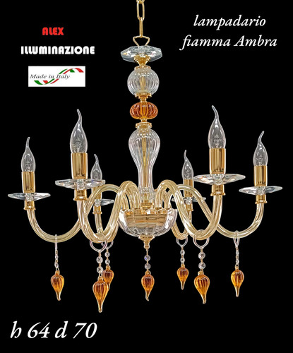 Lampadario cristallo luci - 5,