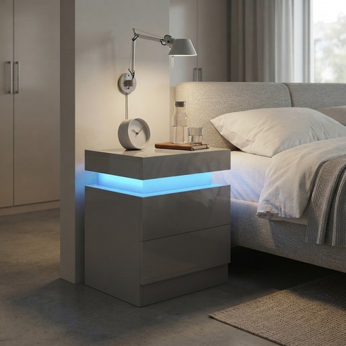 Comodino moderno rgb led - moderno,