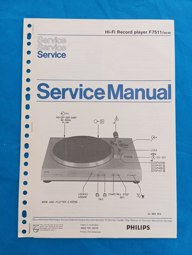 Philips f7511 record - hi-fi,