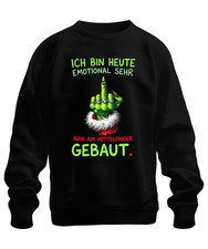 Felpa unisex IO OGGI EMOTIVAMENTE VICINA AL DITO MEDIO Grinch Natale